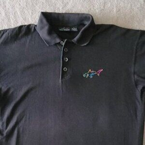 Vintage 90s Greg Norman Golf Shirt Black Polo Size Large VTG